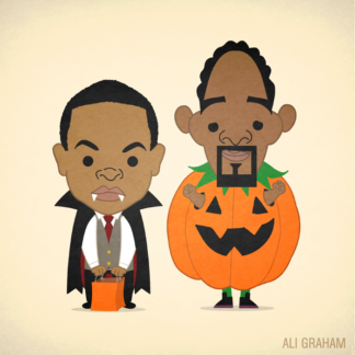 “Snoop Doggy Dogg and Dr. Dre is at the door”